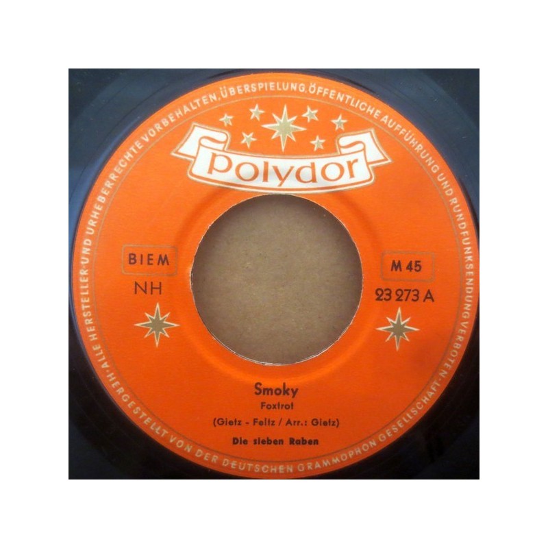 Sieben Raben Die ‎– Smoky / Oklahoma-Tom|1956     Polydor	23 273-Single