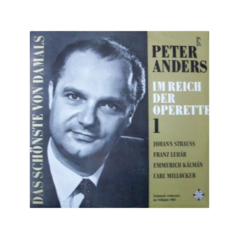 Peter Anders Peter ‎– Im Reich Der Operette I-|Telefunken ‎– HT-P 516