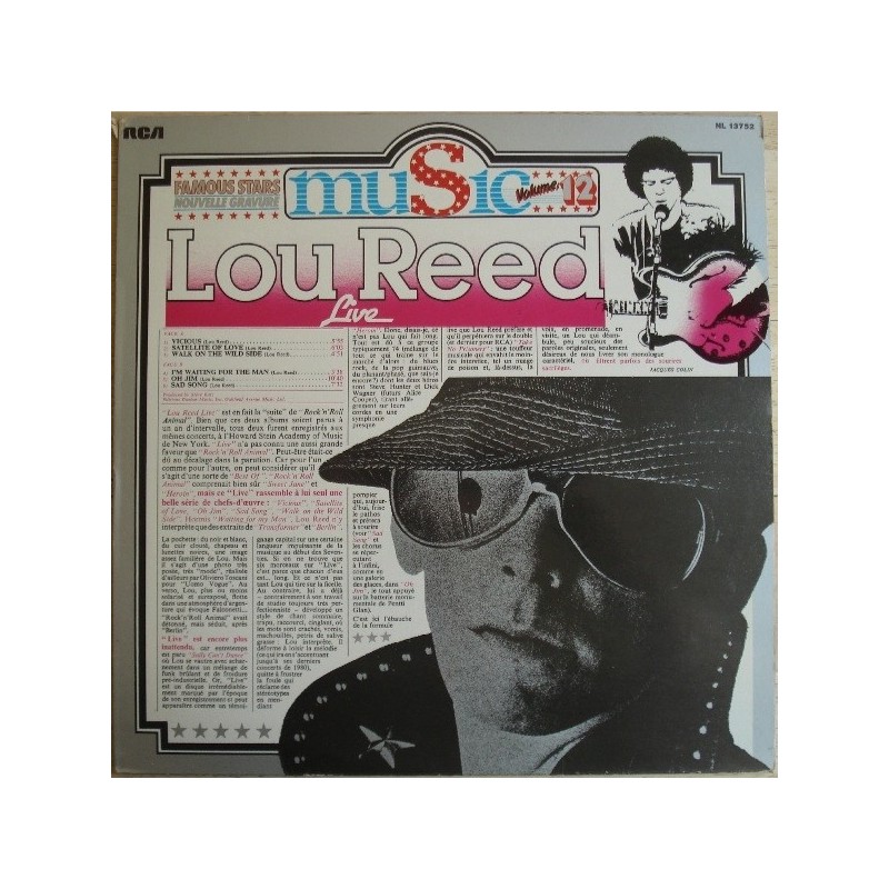 Reed ‎Lou – Lou Reed Live|RCA ‎– NL 13752 France