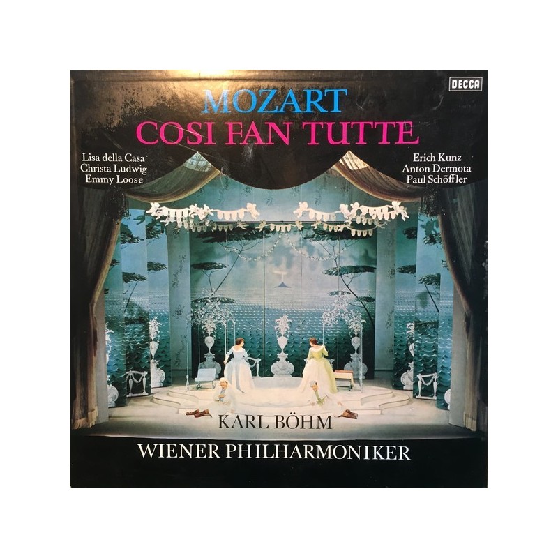 Mozart- Cosi Fan Tutte-Christa Ludwig-Erich Kunz- Anton Dermota-Wr. Philharmoniker-Karl Böhm ‎|Decca ‎– SMA 25019-D/1-3-3LP-Box