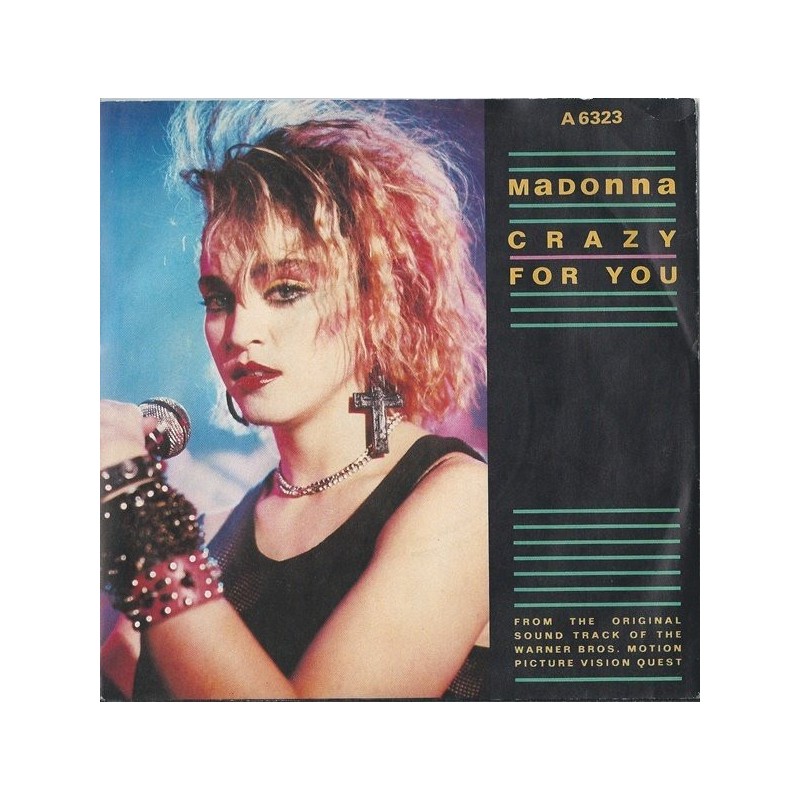 Madonna Crazy For You 1985 Geffen Records A 6323 Single