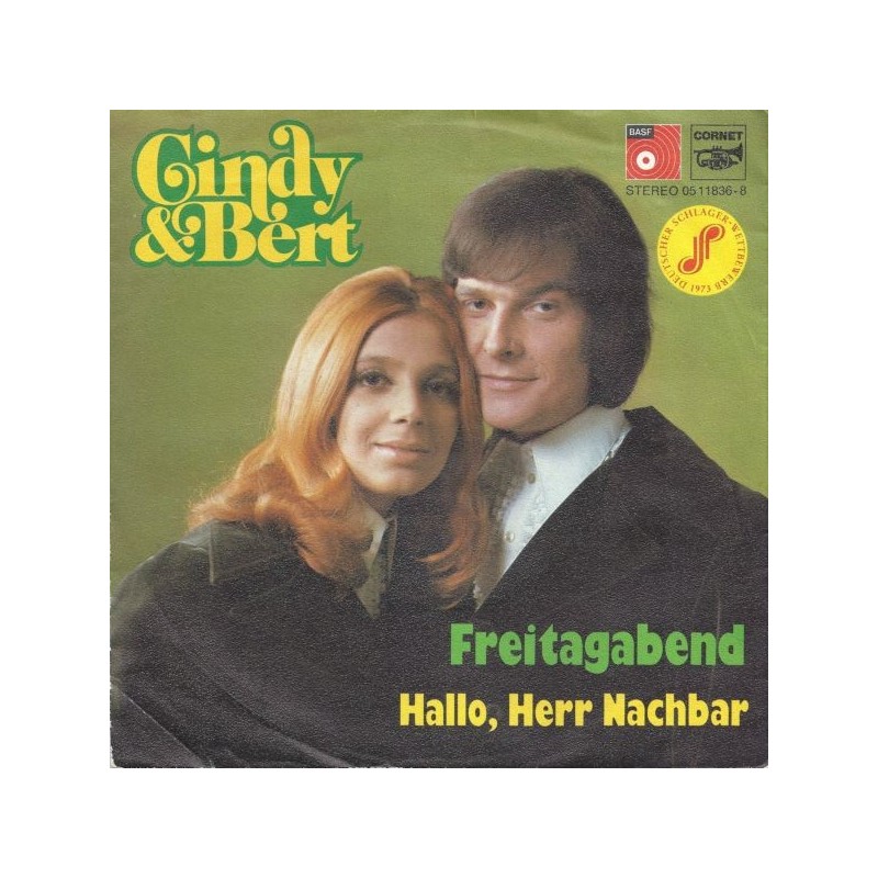 Cindy & Bert ‎– Freitagabend|1973     Cornet ‎– 05 11836-8-Single