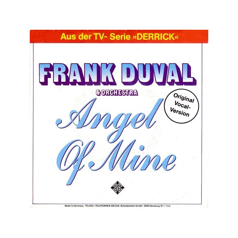 Duval Frank & Orchestra ‎– Angel Of Mine|1980    Telefunken ‎– 6.12949-Single