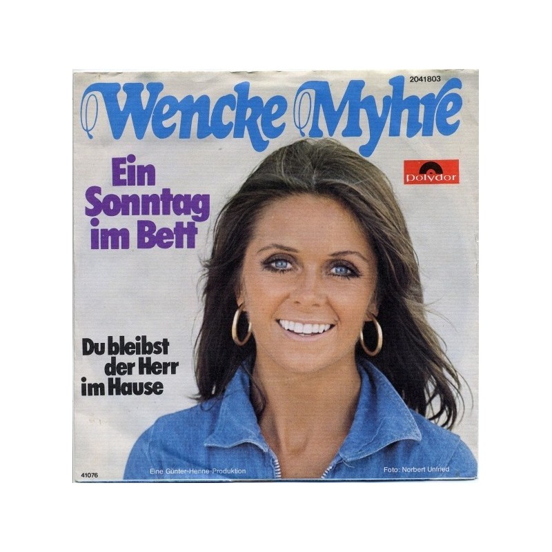 Myhre ‎Wencke – Ein Sonntag Im Bett|1976    Polydor ‎– 2041 803-Single