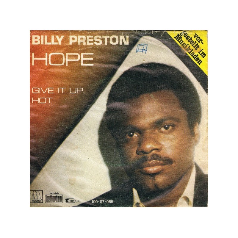 Preston ‎Billy – Hope|1981    Motown ‎– 100·07·065-Single