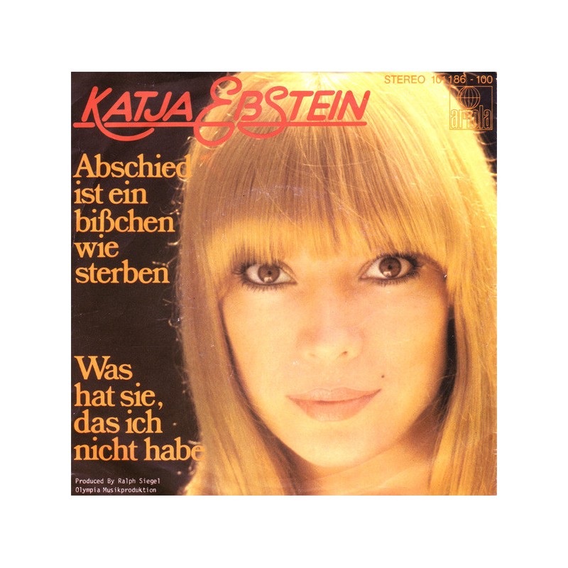 Ebstein Katja ‎ Abschied Ist Ein Bißchen Wie Sterben1979 Ariola ‎ 101 186 Single 