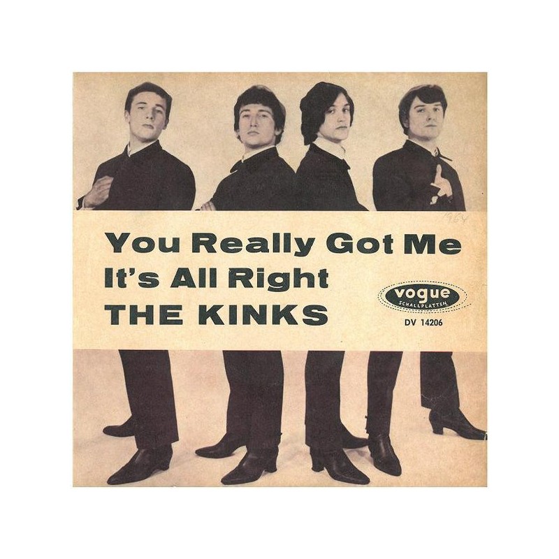 Kinks The You Really Got Me It S All Right 1964 Vogue Schallplatten Dv 14206 Single