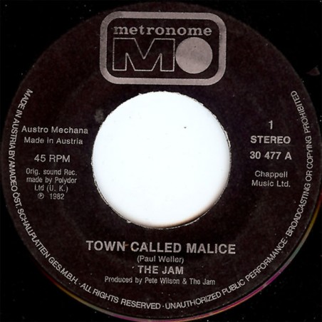 Jam The ‎– Town Called Malice |1982 Metronome ‎– 30 477-Single