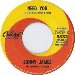 Sonny James – Need You...