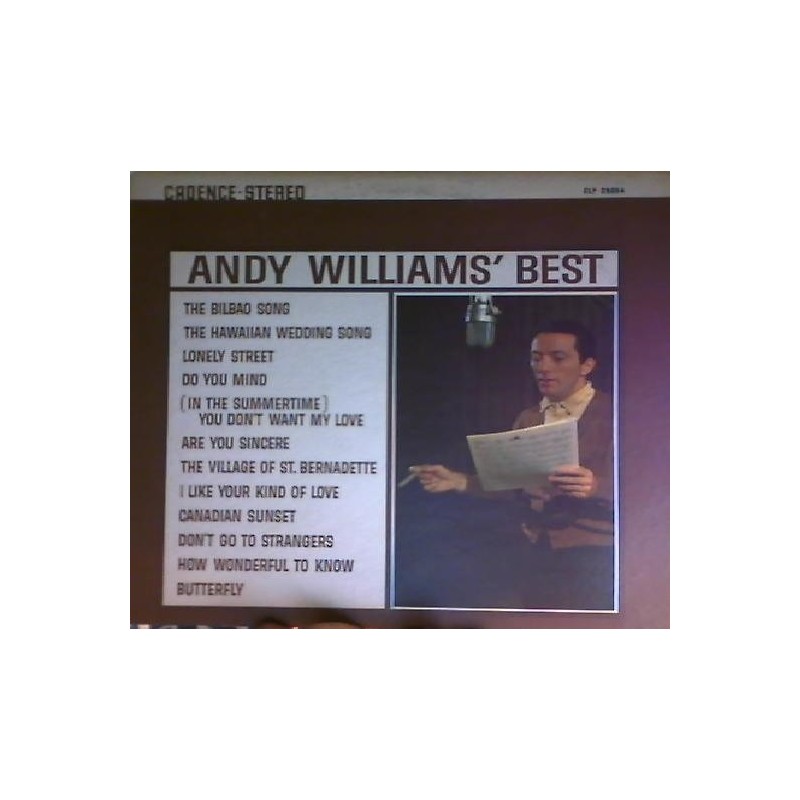 Williams Andy ‎– Andy Williams' Best|1962   Cadence  ‎– CLP 25054