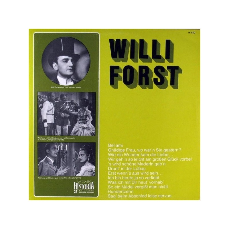 Forst Willi ‎– Same|1969     Top Classic Historia ‎– H 610