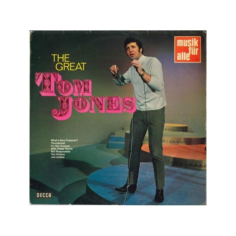 Jones Tom ‎– The Great Tom Jones|1968   Decca ‎– ND 263