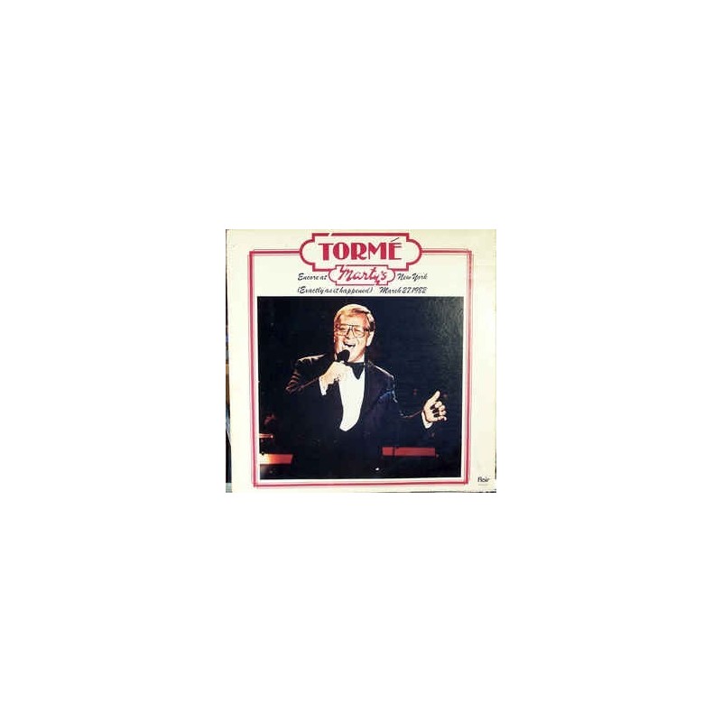 Tormé Mel ‎–Encore At Marty's New York|1982    Flair – PG 8200